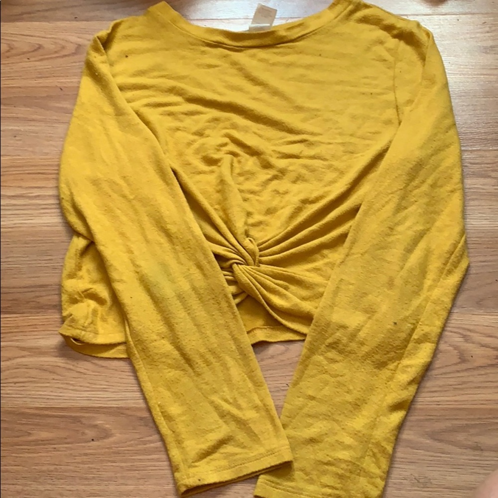 long sleeve yellow shirt